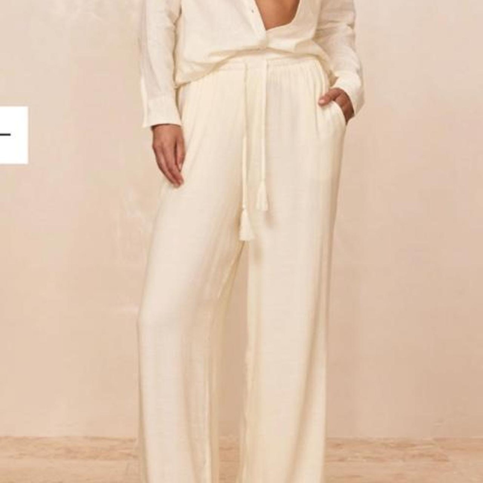 Monday Swimwear Cream Wide Leg